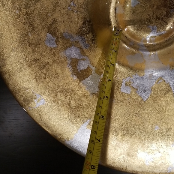 Oversized Handmade Artisan Gold Decorative Bowl - Picture 9 of 10